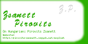 zsanett pirovits business card